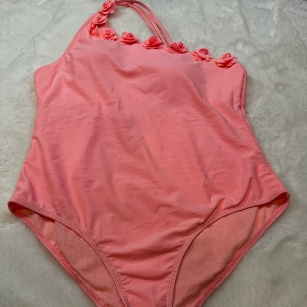 Charming Pink Floral women’s Bodysuit - Picture 3 of 8